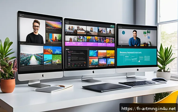 비영리 예술단체 재정 전략 - A vibrant digital artist association workspace showing a team collaboratively managing a dynamic onl...